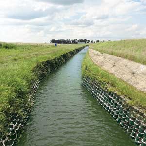 Geocell Kanal koruma uygulaması